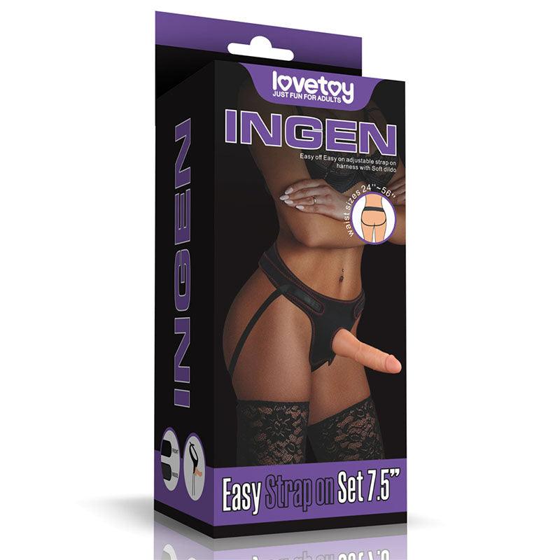 Ingen Easy Strap-On Set - Flesh 19 cm (7.5'') Strap-On - LV715006