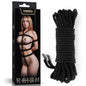 Rebellion Reign Silky Bondage Rope - Black - Black Bondage Rope - 10 metre length - LV761301