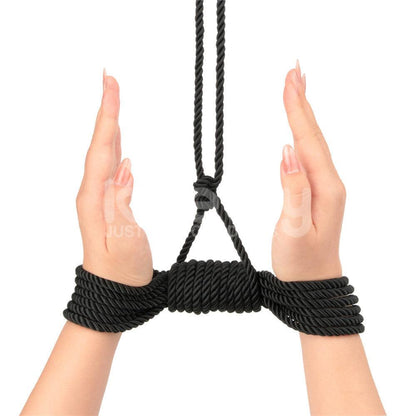 Rebellion Reign Silky Bondage Rope - Black - Black Bondage Rope - 10 metre length - LV761301