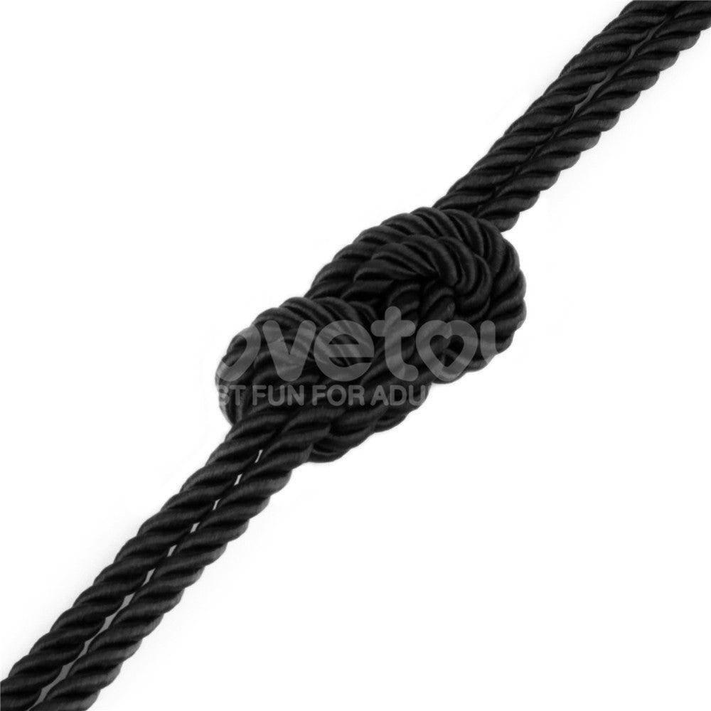 Rebellion Reign Silky Bondage Rope - Black - Black Bondage Rope - 10 metre length - LV761301