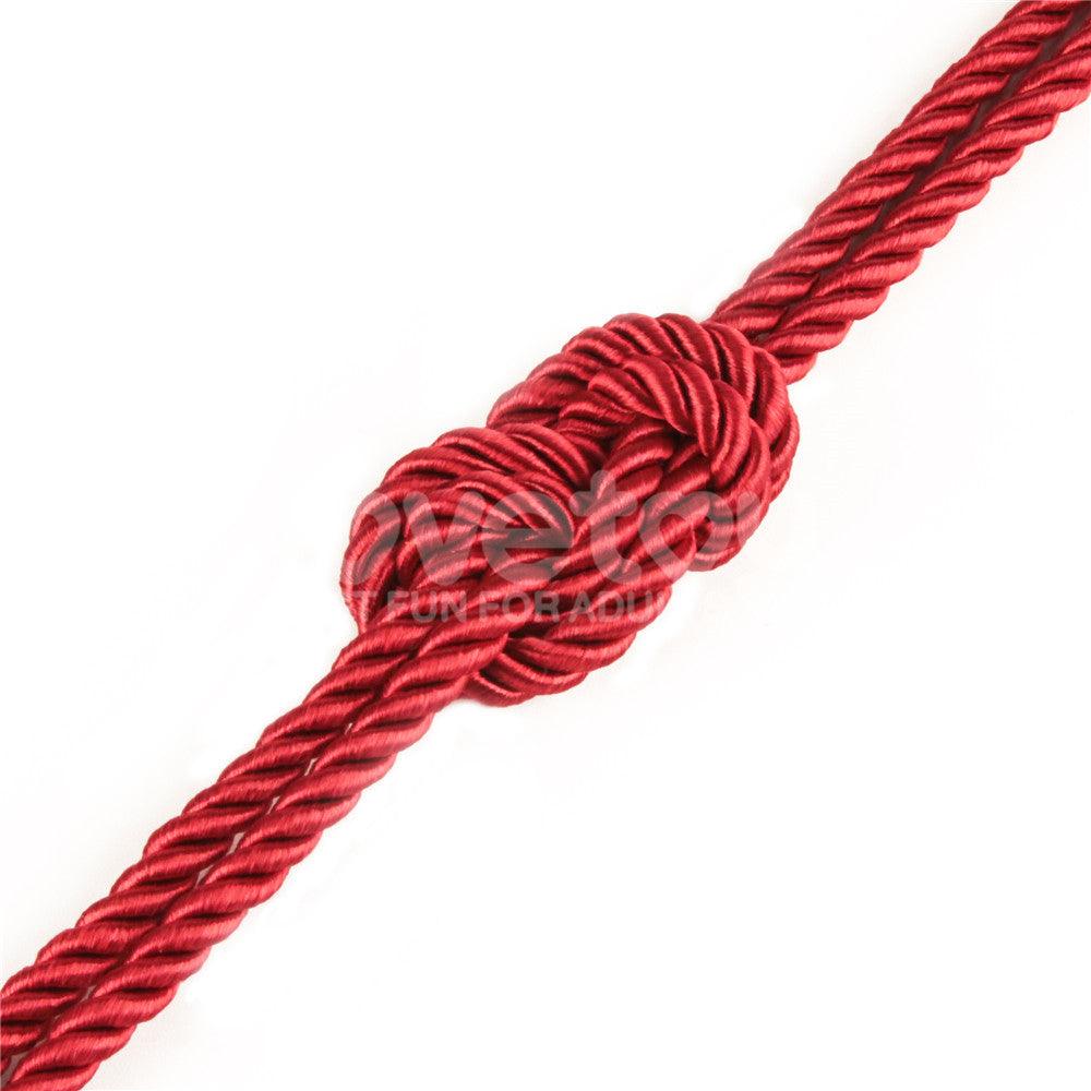 Rebellion Reign Silky Bondage Rope - Red - Red Bondage Rope - 10 metre length - LV761302