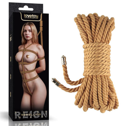 Rebellion Reign Bondage Rope - Natural - Natural Bondage Rope - 10 metre length - LV761304