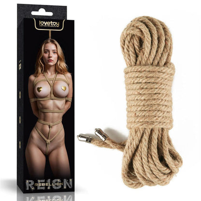 Rebellion Reign Hemp Bondage Rope - Rustic - Rustic Bondage Rope - 10 metre length - LV761305