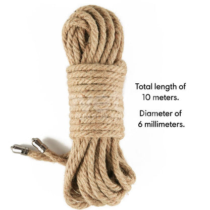 Rebellion Reign Hemp Bondage Rope - Rustic - Rustic Bondage Rope - 10 metre length - LV761305