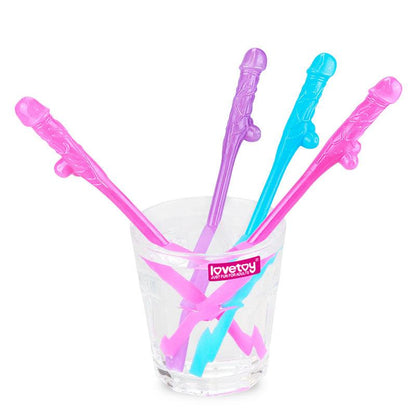 Jokes & Parties Original Willy Straws - Coloured Dicky Straws - Set of 9 - LV765001C