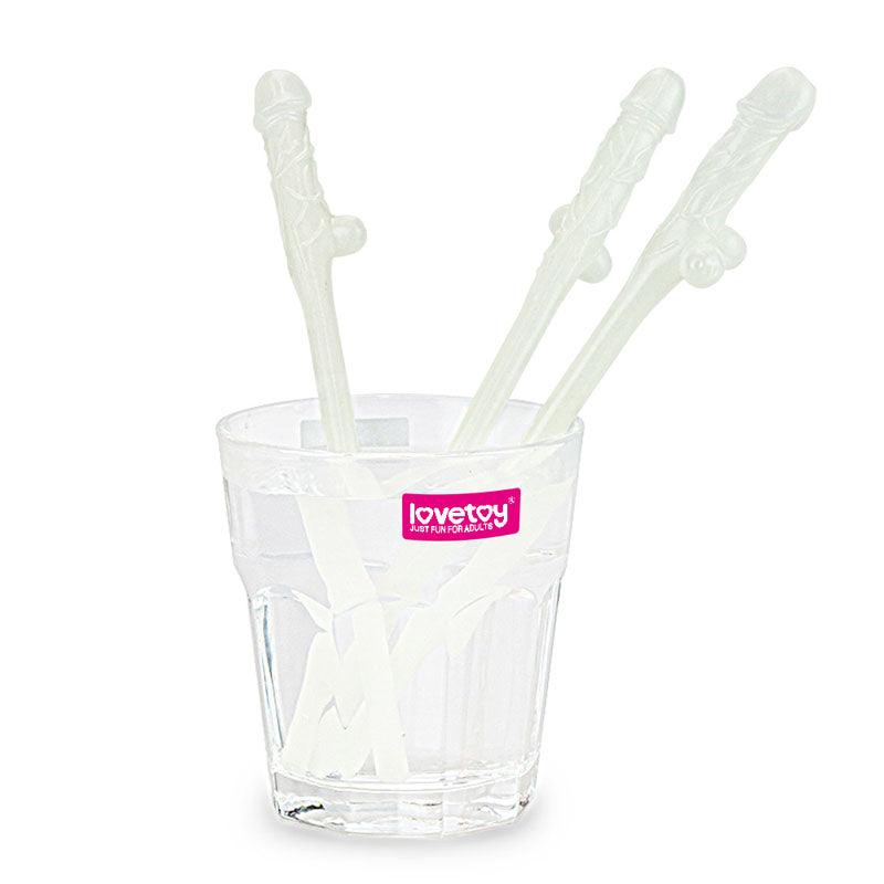 Jokes & Parties Glow In The Dark Willy Straws - Glow in Dark Dicky Straws - Set of 9 - LV765001