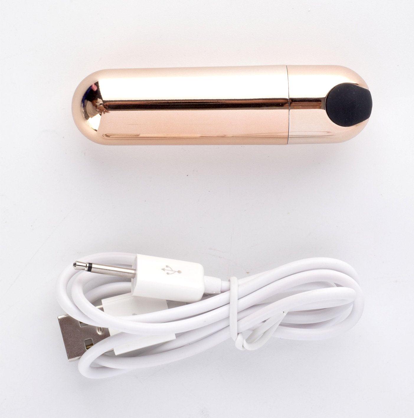 Maia Jayden - Rose Gold USB Rechargeable Vibrating Cock & Ball Rings - MA1720-RG