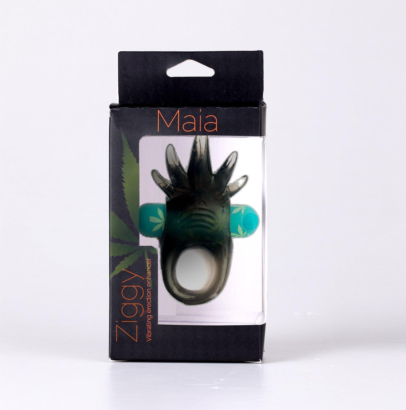 Maia Ziggy - Hemp Green USB Rechargeable Vibrating Cock Ring - MA1723-LF