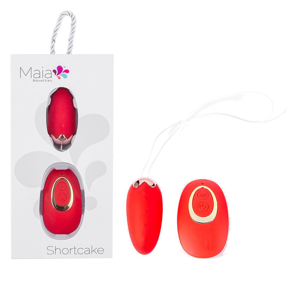 Maia SHORTCAKE - Red USB Rechargeable Vibrating Egg with Wireless Remote - MA22-04