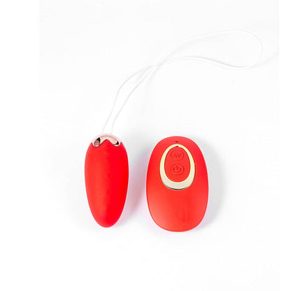 Maia SHORTCAKE - Red USB Rechargeable Vibrating Egg with Wireless Remote - MA22-04