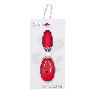 Maia SHORTCAKE - Red USB Rechargeable Vibrating Egg with Wireless Remote - MA22-04