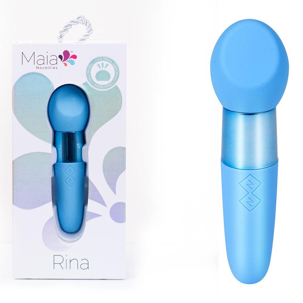 Maia RINA - Blue - Blue 13.3 cm USB Rechargeable Vibrator - MA23-03-B7