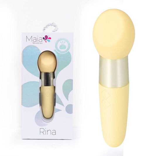 Maia RINA - Yellow - Yellow 13.3 cm USB Rechargeable Vibrator - MA23-03-C1