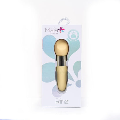 Maia RINA - Yellow - Yellow 13.3 cm USB Rechargeable Vibrator - MA23-03-C1