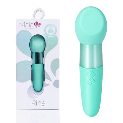 Maia RINA - Teal - Teal 13.3 cm USB Rechargeable Vibrator - MA23-03-G3