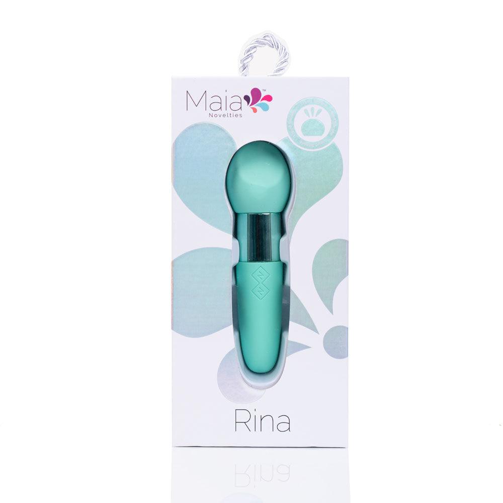 Maia RINA - Teal - Teal 13.3 cm USB Rechargeable Vibrator - MA23-03-G3