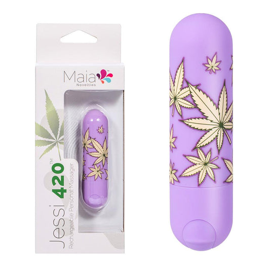 Maia Jessi 420 - Violet 7.6 cm USB Rechargeable Bullet - MA330-LF3