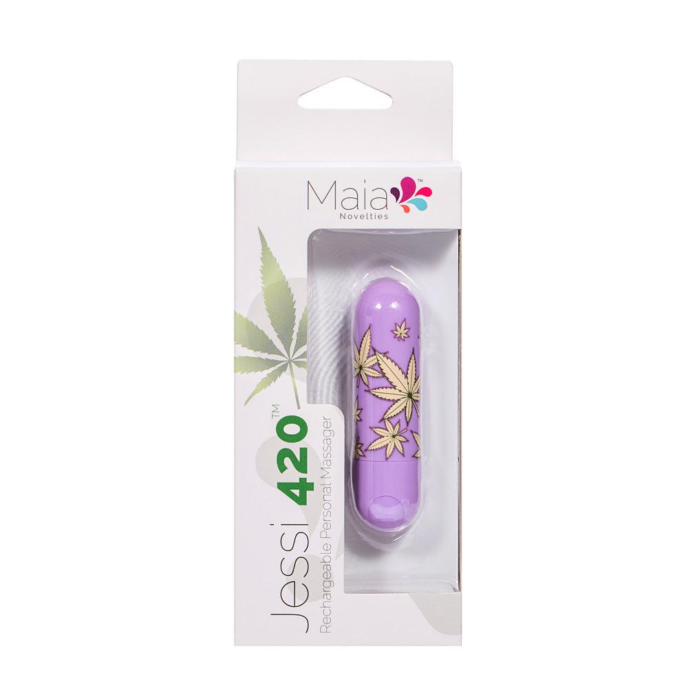 Maia Jessi 420 - Violet 7.6 cm USB Rechargeable Bullet - MA330-LF3