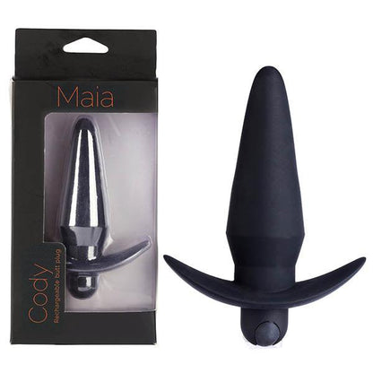 Maia Cody - Black 12.4 cm USB Rechargeable Butt Plug - MA334