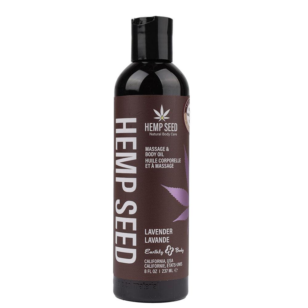 Hemp Seed Massage & Body Oil - Lavender Scented - 237 ml Bottle - MAS006