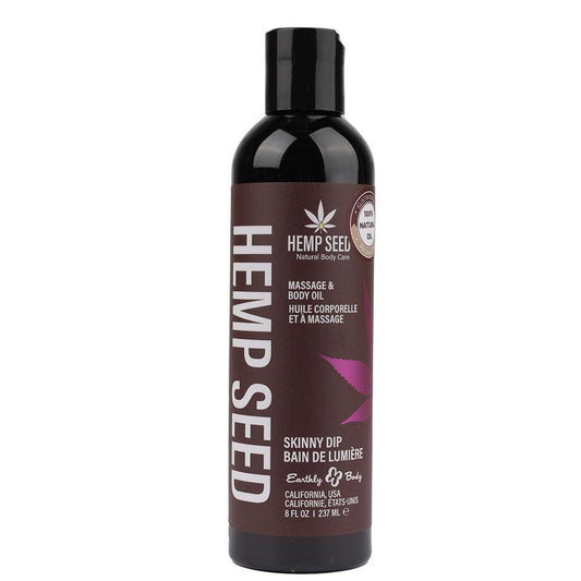 Hemp Seed Massage & Body Oil - Skinny Dip (Vanilla & Fairy Floss) Scented - 237 ml Bottle - MAS021