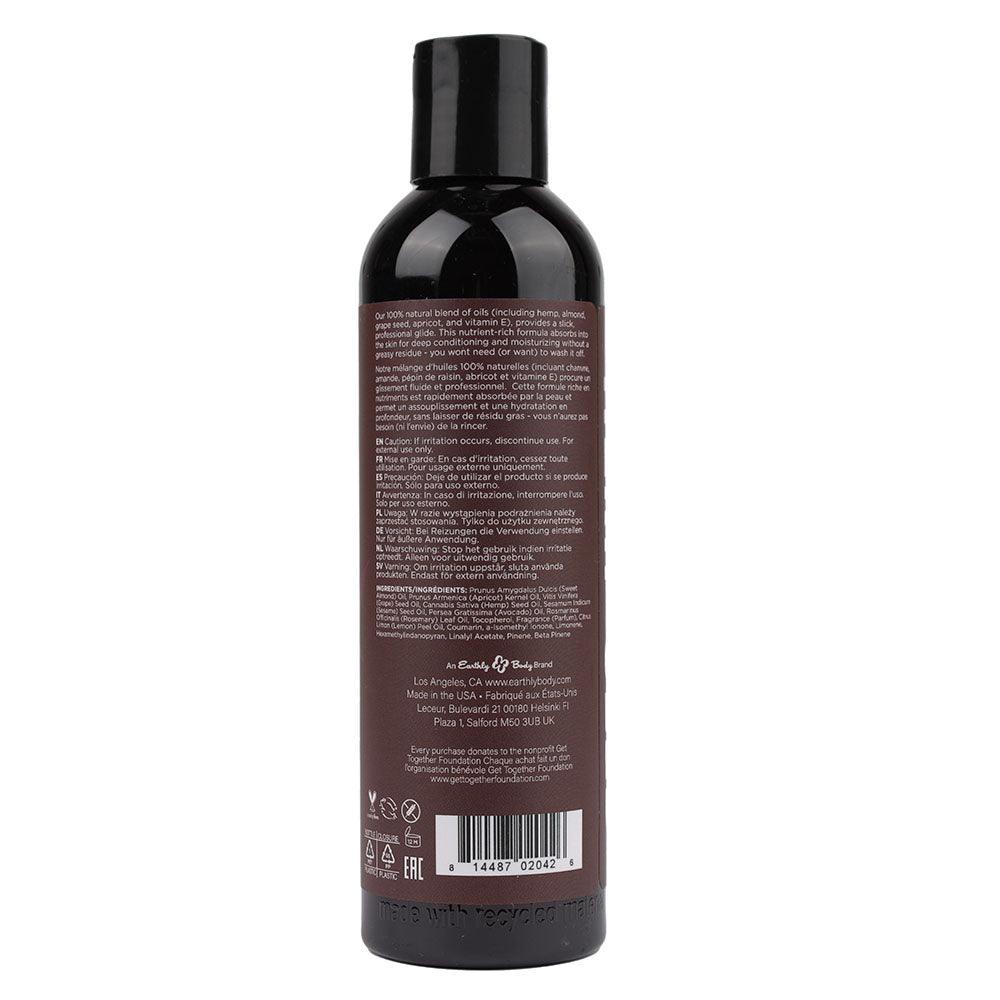 Hemp Seed Massage & Body Oil - Skinny Dip (Vanilla & Fairy Floss) Scented - 237 ml Bottle - MAS021