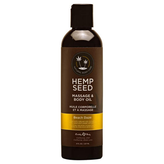 Hemp Seed Massage & Body Oil - Beach Daze (Coconut & Pineapple) Scented - 237 ml Bottle - MAS045