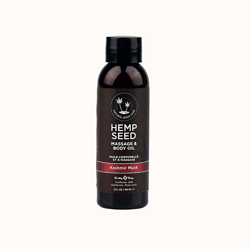 Hemp Seed Massage & Body Oil - Kashmir Musk (Brandy, Magnolia & Vanilla Musk) Scented - 59 ml - MAS213