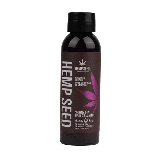 Hemp Seed Massage & Body Oil - Skinny Dip (Vanilla & Faiy Floss) Scented - 59 ml Bottle - MAS221