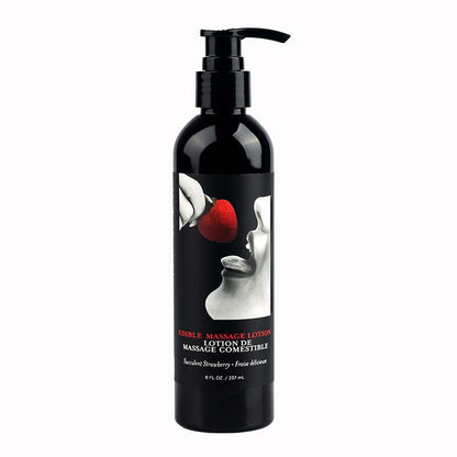 Edible Massage Lotion - Strawberry - Strawberry Flavoured Massage Lotion - 237 ml - MLE003