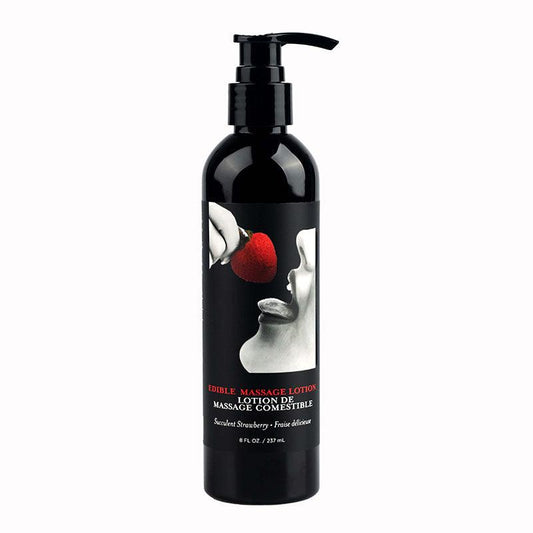 Edible Massage Lotion - Strawberry - Strawberry Flavoured Massage Lotion - 237 ml - MLE003