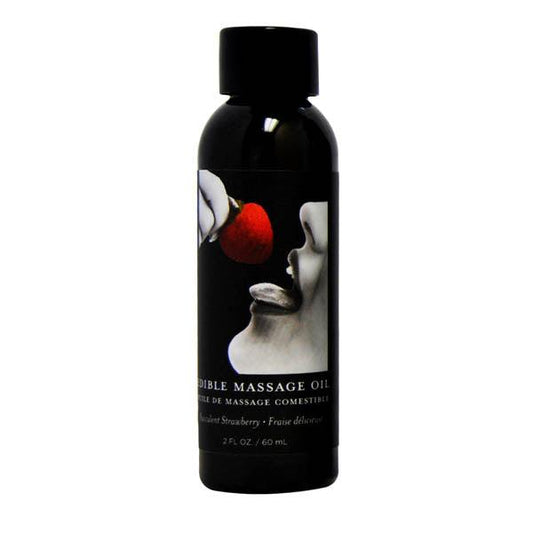 Edible Massage Oil - Succulent Strawberry Flavoured - 59 ml Bottle - MSE203