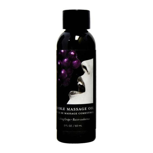 Edible Massage Oil - Gushing Grape Flavoured - 59 ml Bottle - MSE207