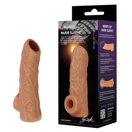 Kokos Nude Sleeve 1 - Flesh Penis Extension Sleeve - NS.001-M