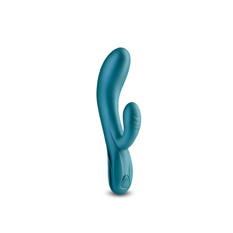 Royals - Regent - Metallic Green - Metallic Green 19.3 cm USB Rechargeable Rabbit Vibrator - NSN-0211-09