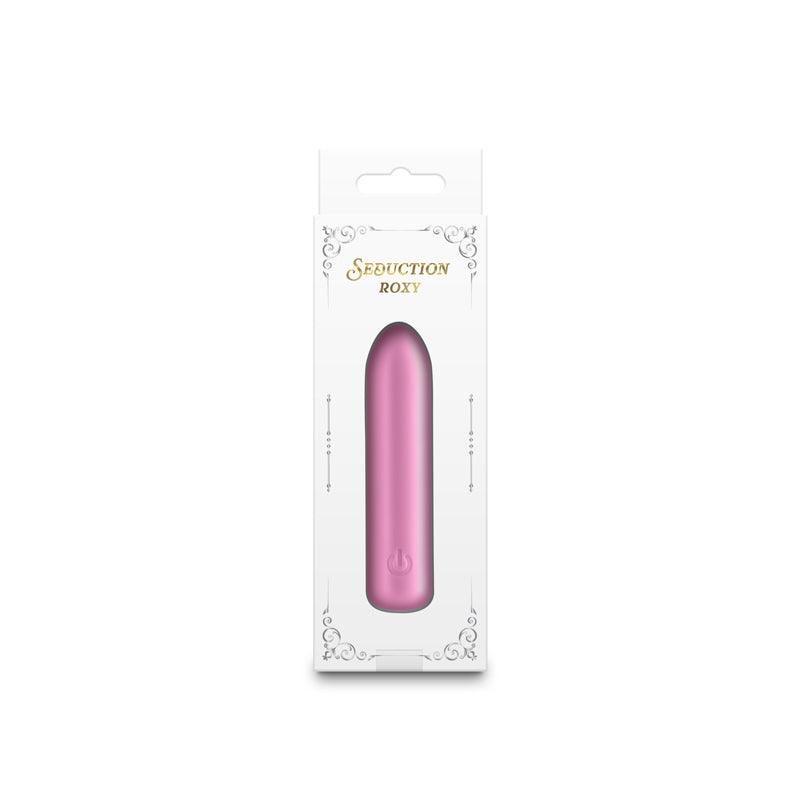 Seduction - Roxy - Metallic Pink - Metallic Pink 9 cm USB Rechargeable Vibrating Bullet - NSN-0235-14