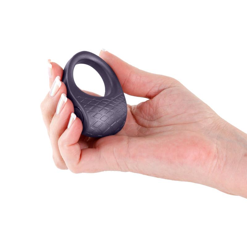 Seduction - Levi - Metallic Grey - Metallic Grey USB Rechargeable Vibrating Cock Ring - NSN-0236-39