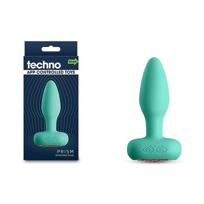 Techno - Prism - Teal 10.9 cm USB Rechargeable Butt Plug with App Control - NSN-0287-08