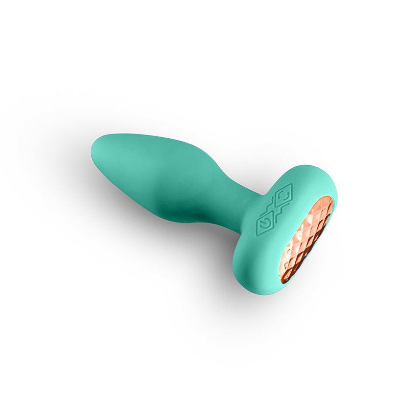 Techno - Prism - Teal 10.9 cm USB Rechargeable Butt Plug with App Control - NSN-0287-08