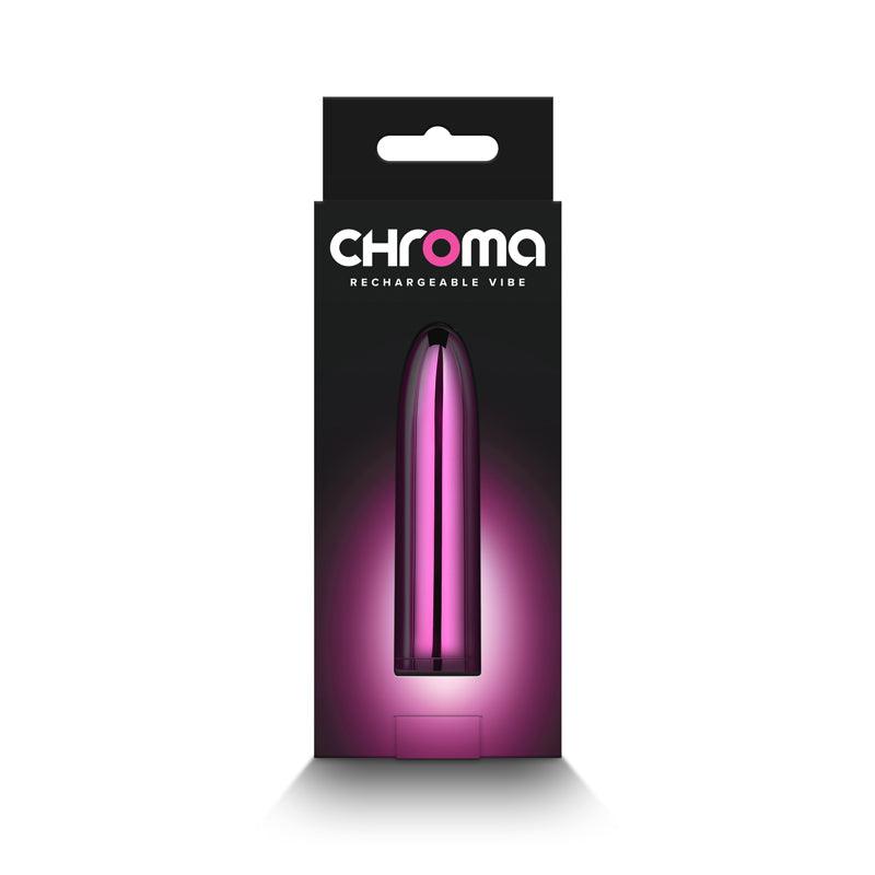 Chroma Petite Bullet - Pink - Metallic Pink 8.7 cm USB Rechargeable Bullet - NSN-0305-04