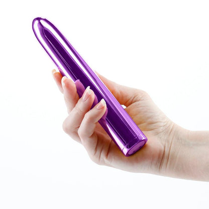 Chroma - Purple - Metallic Purple 17 cm USB Rechargeable Vibrator - NSN-0305-15