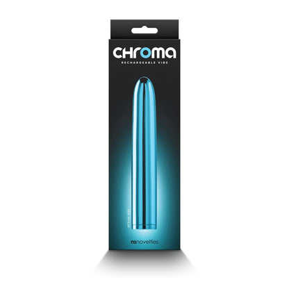 Chroma - Teal - Metallic Teal 17 cm USB Rechargeable Vibrator - NSN-0305-17