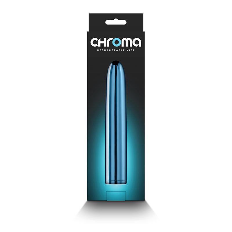 Chroma - Teal - Metallic Teal 17 cm USB Rechargeable Vibrator - NSN-0305-17