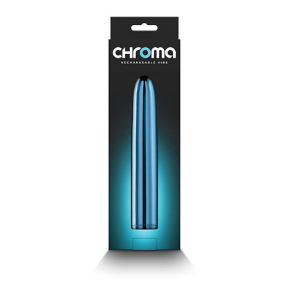 Chroma - Teal - Metallic Teal 17 cm USB Rechargeable Vibrator - NSN-0305-17