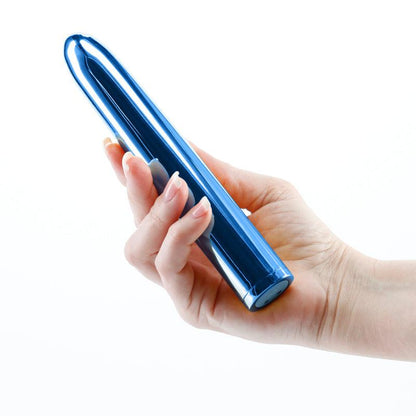 Chroma - Blue - Metallic Blue 17 cm USB Rechargeable Vibrator - NSN-0305-18