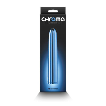 Chroma - Blue - Metallic Blue 17 cm USB Rechargeable Vibrator - NSN-0305-18