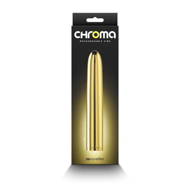 Chroma - Gold - Gold 17 cm USB Rechargeable Vibrator - NSN-0305-19