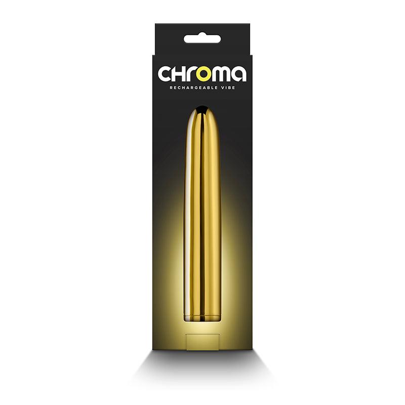 Chroma - Gold - Gold 17 cm USB Rechargeable Vibrator - NSN-0305-19