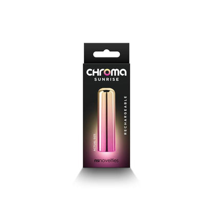 Chroma Sunrise - Small - Metallic Pink/Gold 6.8 cm USB Rechargeable Bullet - NSN-0305-20