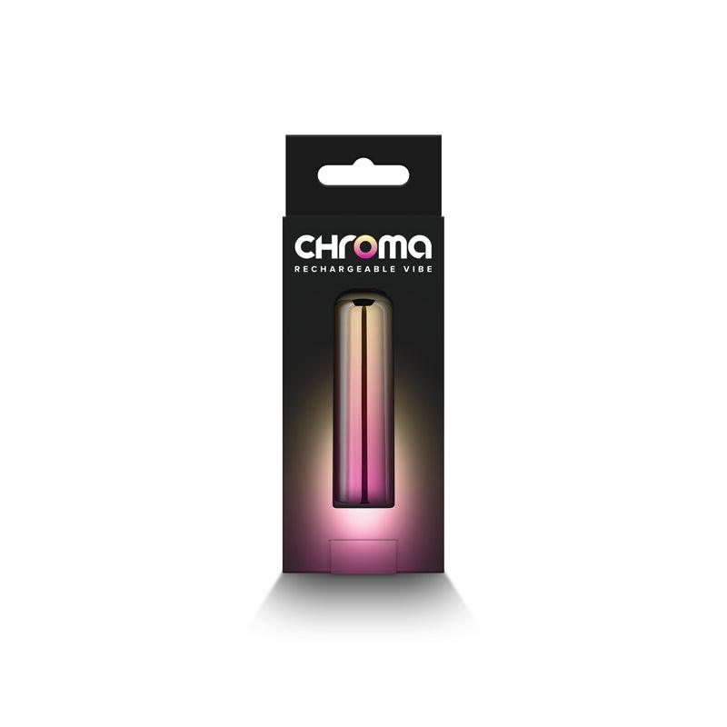 Chroma Sunrise - Small - Metallic Pink/Gold 6.8 cm USB Rechargeable Bullet - NSN-0305-20